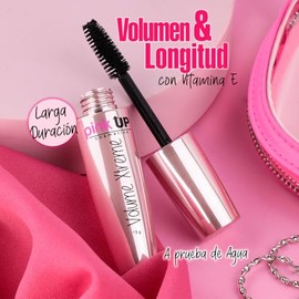 Pink Up - Máscara Volume Xtreme - Máscara de pestañas, larga duración, haz lucir tus pestañas extra largas, Máximo volumen, A prueba de agua, No deja 