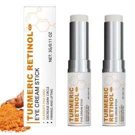 2PCS Lumibalm for Under Eye Bags & Puffiness - Turmeric Retinol Eye Cream Stick - Hydrating Eye Balm Stick Reduces Fine Lines, Dark Circles, Anti-Aging Eye Brightener