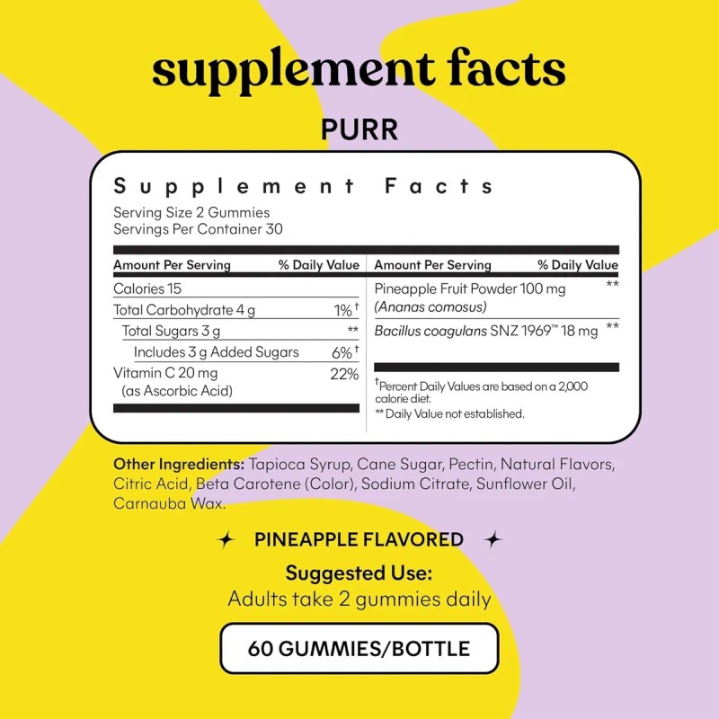 Lemme Purr Gummies Probioticos Salud Femenina Vegana