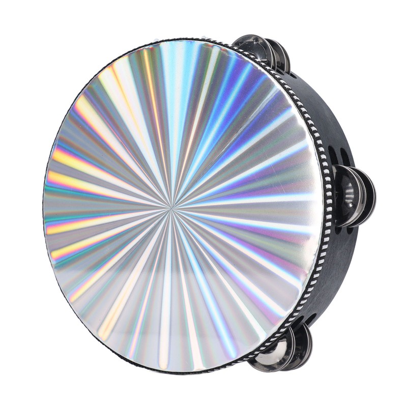 Radiant Tambourine Reflective Clear Crisp Sound Double Row Bell Drum
