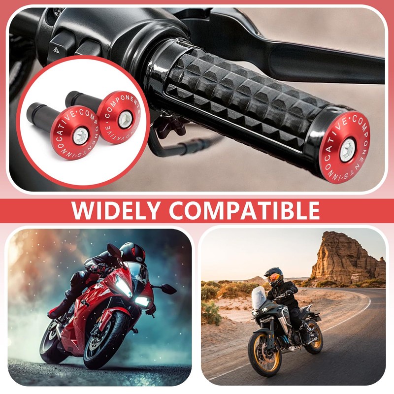 Zeaying Pack of 2 Bar End Motorcycle Handlebar Weights, Motorcycle