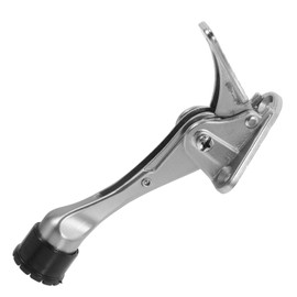 OSALADI 1 Set Adjustable Door Stopper with Slip Rubber Base Heavy Duty Foot Operated Door Stop for Home Garage and Indoor Use Design No Drilling Required