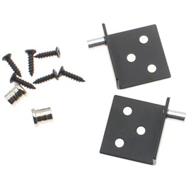 FDXGYH 1 Set Stainless Steel Pivot Hinges with Bushing Heavy Duty Concealed Shaft Door Hinges for Wood Door/Furniture Cabinet/Drawer (Black)