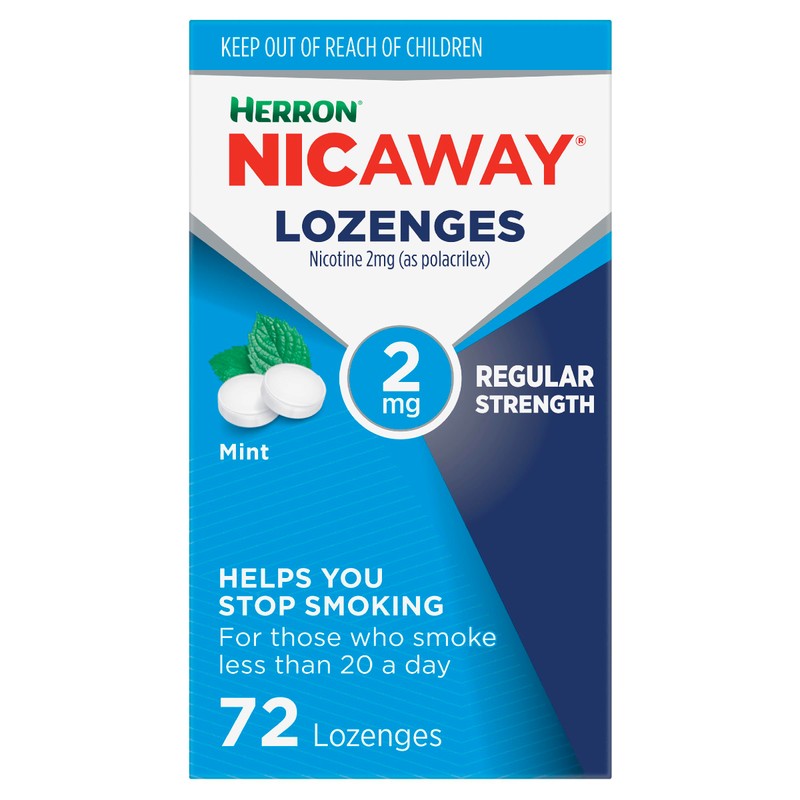 Nicaway 2mg Stop Smoking Mint Lozenge (Pack of 72)