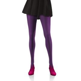 Sesto Senso Women's Tights, in Colourful 40 Denier Opaque Microfibre, Purple