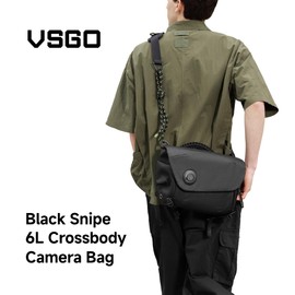 VSGO 6L Casual Crossbody Camera Sling Shoulder Bag - Olive
