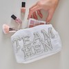 Ginger Ray Team Hen Embellished Faux Pearl Makeup Cosmetic Bag
