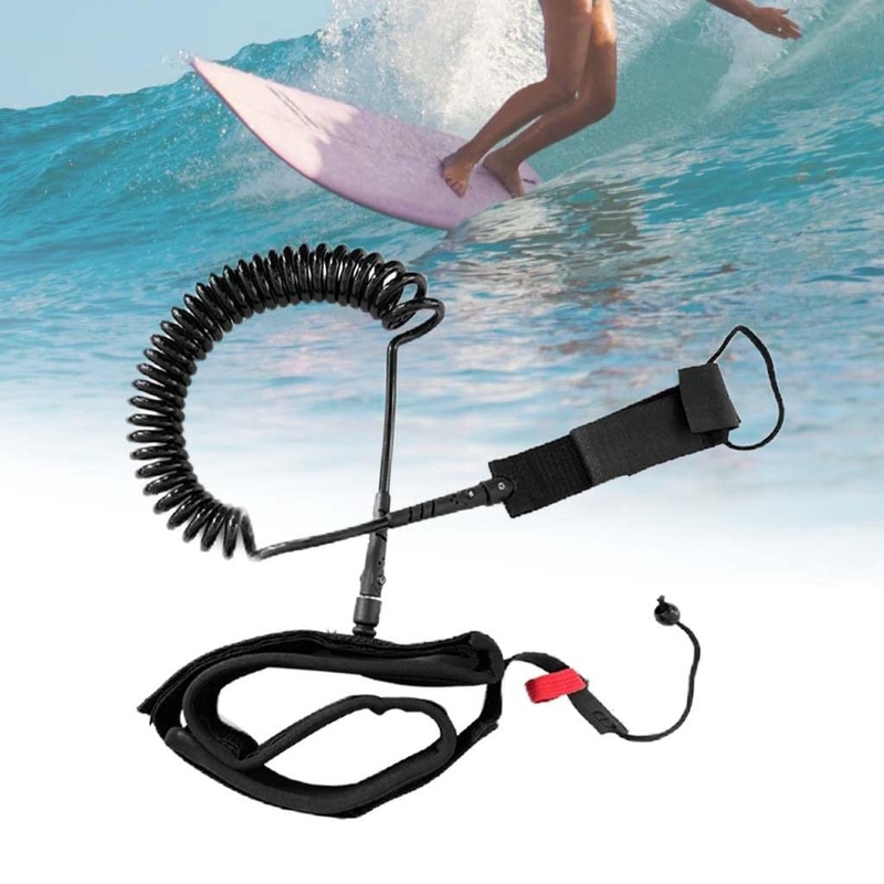 Milageto Comfortable Surfboard Waist Stretch Rope Adjustable Leash with Swivels