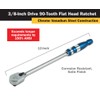 Titan 12161 3/8-Inch Drive x 12-Inch 90-Tooth Flat Head Ratchet