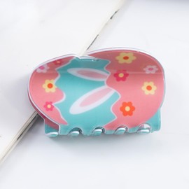 Easter Egg Hair Clips Cartoon Bunny Flower Hair Accessories for Women Colorful Acrylic Claw Clips for Girls Party Fashion Accessories 1Pcs (Easter Egg D)