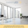 Sweet Led Ceiling spotlights, flat, surface-mounted spotlights, white, matt, surface-mounted