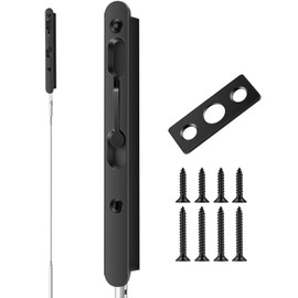 Blulu 18 Inch Extended Flip Lever Flush Bolt for Double Door, Heavy Duty French Door Locks Hardware (Black)