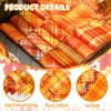 Hosuly 40 Pcs Fall Fabric Patchwork Roll Fall Buffalo Plaid