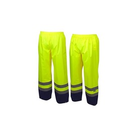 Pyramex RRWP3110X2 PU/Poly hi vis elastic waist pants - size 2X large