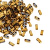 Beadia Dark Gold Hematite Stone Tila Beads 5x2mm Rectangle 2-Hole