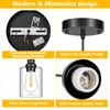 2 Pack Modern Black Pendant Lighting, Clear Glass Shade Pendant