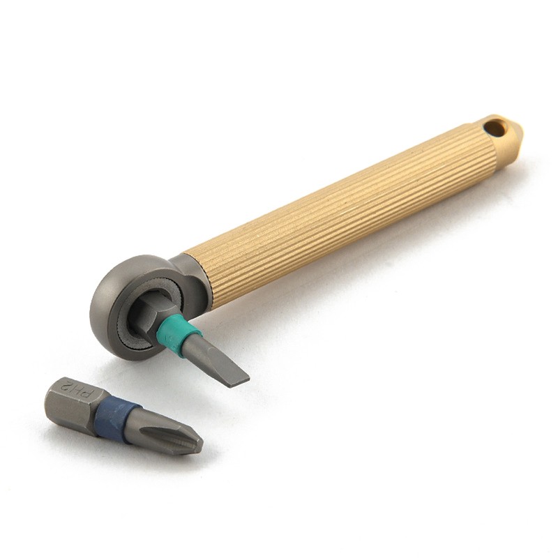 Manual Magnetic Modular Screwdriver with Replaceable Flathead and Crosshead Screwdriver