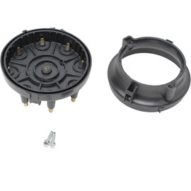 AIP Electronics Ignition Distributor Cap & Cap Adapter Compatible with 1978-1996 Ford F-150 EFI 5.0L 5.8L 6.6L 6.9L 7.5L V8 Replaces FD168 FD166 FD307 OEM Fit CAP1045-R