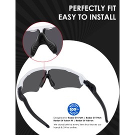 BLAZERBUCK Replacement Sock Kits Earsocks & Nosepieces for Oakley Radar EV Series Sunglasses - Black