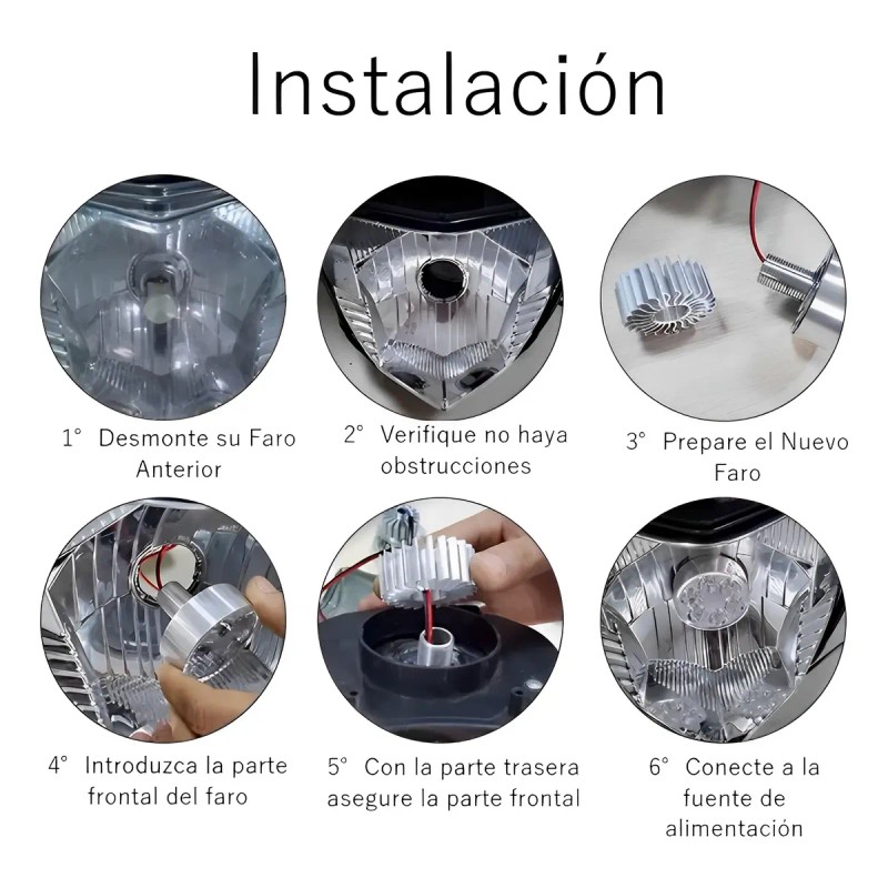 Faro Ojo Angel Y Demonio Lupa Led Moto Auto Tipo