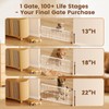 Fldofaves Adjustable Dog Gate - 13-22 Inch Height, 18-43 Inch