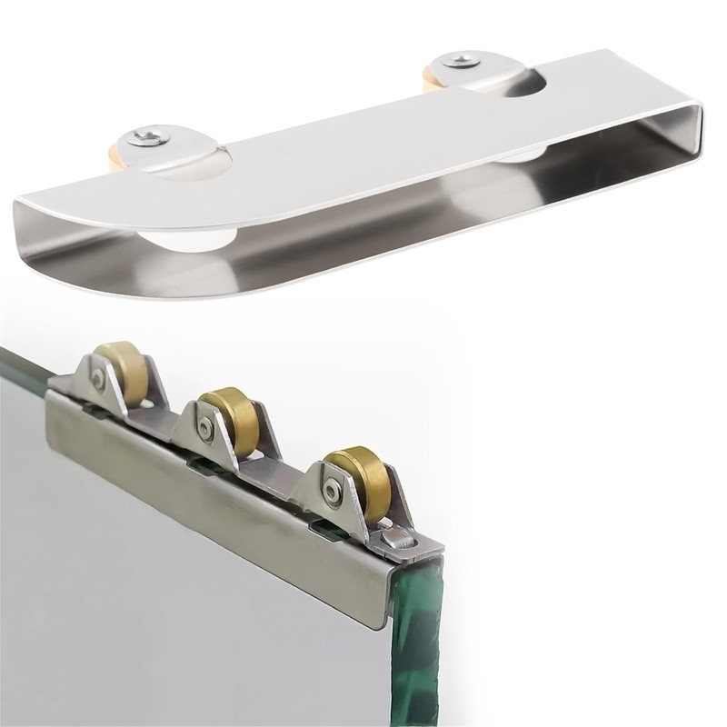 OTOTEC 10x 5mm Stainless Steel Glass Sliding Door Rollers Track