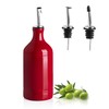Sweejar - Botella dispensadora de aceite de oliva de cerámica, opaca, protege el aceite para reducir la oxidación, adecuada para almacenamiento de aceite, vinagre, jarabes de café y otros líquidos,