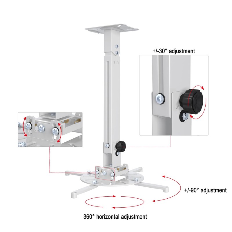 UineHiot Universal Ceiling Projector Bracket for Home and Office Projector，Bracket