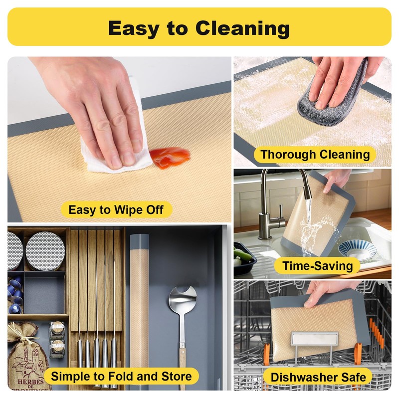 Silicone Baking Mat, 16.5" x 11.6" Silicone Cookie Sheets for