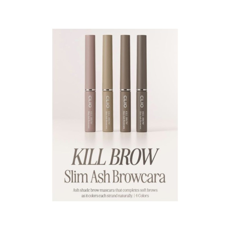CLIO KillBrow Slim Ash Browcara Set 15g*2ea, Color:01 Ash Pink