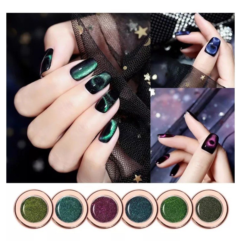 Obp Pigmento Para Uñas Efecto Ojo De Gato 15 Colores