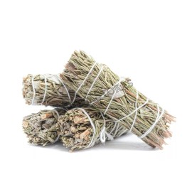 NessaStores CA White Sage + Rosemary Smudge Stick 4" Bundle (4 pcs) #JC-158