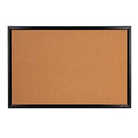 Office Depot Brand Cork Bulletin Board, 48" x 72", Aluminum Frame with Black Finish