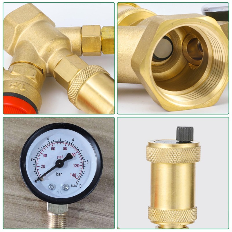 Boiler Safety Group Brass Hot Water Tank Connection Group and
