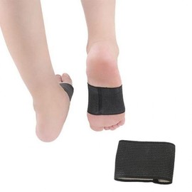 Instep high elasticity foot band arch compression foot support protector snap protector foot protector Black (S-M) 5ea