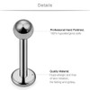 Cizme 2pcs Titanium Lip Stud Labret Bars 1.0mm 6/8mm Barbell