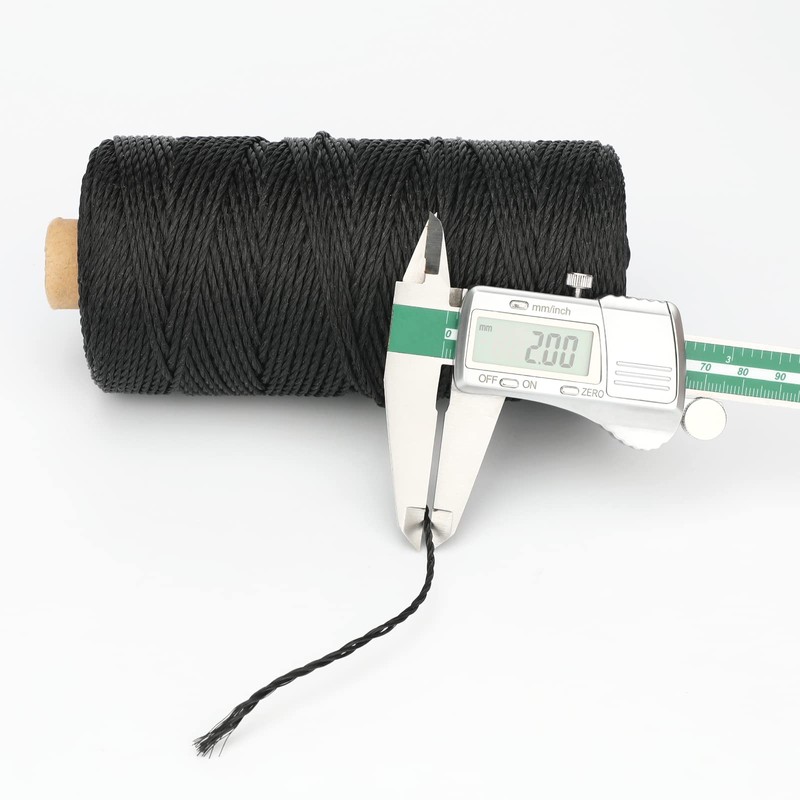 jijAcraft 426 Feet Black Nylon String, #36 Braided Mason Nylon