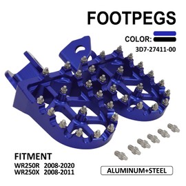 AnXin Foot Pegs Foot Pegs Foot Pedal Pads CNC MX For CR SM WR SMS WRE TC TE TXC TXCI SMR Motorcycle Blue