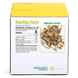 Soilmount - Albizziae Cortex Tea - |Mimosa Tree Bark|合欢皮|Hehuanpi|합환피| - Pure Herbal Tea - Natural, Organic, Non-GMO, Clean Ingredients, Caffeine Free (18 Tea Bags, Box 1)