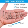 Fishing Hooks Ultra Point Circle Hooks,50PCS High Carbon Steel Offset