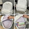 Polka Dot Backpack, Cute Lace Daypack for School Travel