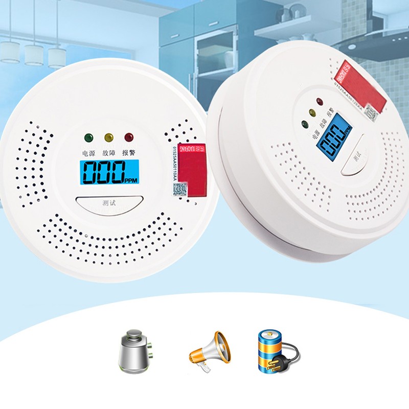 JKD-610 White Intelligent Voice CO Alarm Carbon Monoxide Alarm System
