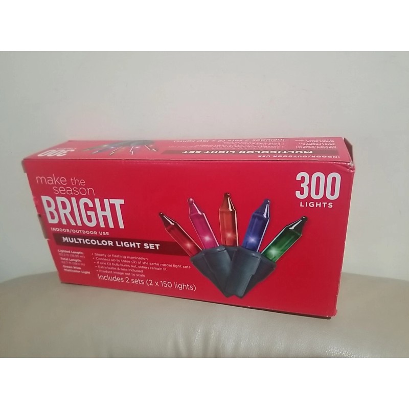 Make the Season Bright 300 Multicolor String Lights Indoor/Outdoor