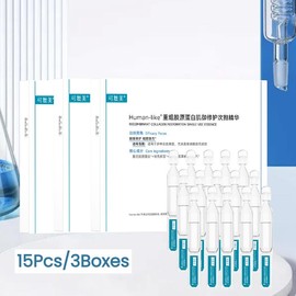 KOMFYMED Recombinant Collagen Restoration Single Use Essence 1.5ml*5pcs/box 1Box/2Boxes/3Boxes Hyaluronic Acid Serum for Sensitive Skin Fresh Hygienic Travel-friendly Redness Relief & Skin Barrier Repair radiant hyaluronic skin:_3