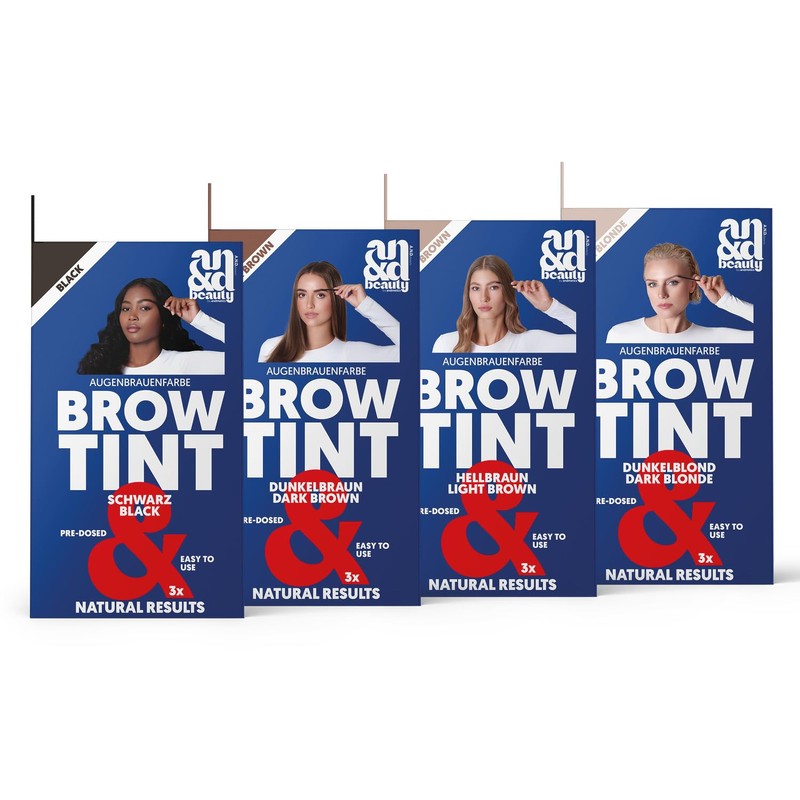 ANDbeauty Eyebrow and Eyelash Colour, Black, Professional Colouring for an