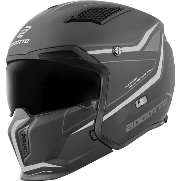 Bogotto Radic WN-ST 22.06 Helmet (Grey/Black, XS)
