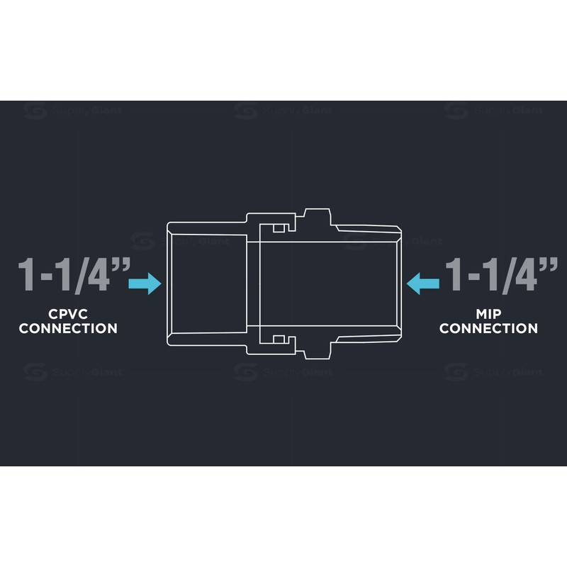 Supply Giant CSDQN336 Male x CPVC Adapter Transition Pipe Fitting