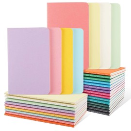 Oucaru 32PCS Mini Notebooks Bulk, 3.5" x 5.5", 16 Color, 60 Pages Blank Paper Small Pocket Notebook Set, Mini Journal Memo Notepads for Kids, Students, Traveler, School Office Supplies