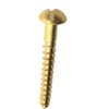 M3 x 25mm Brass Wood Slotted Screws Round Raised Head