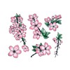 Sakura Cherry Blossom Temporary Tattoos (Set of 6), Pink Floral
